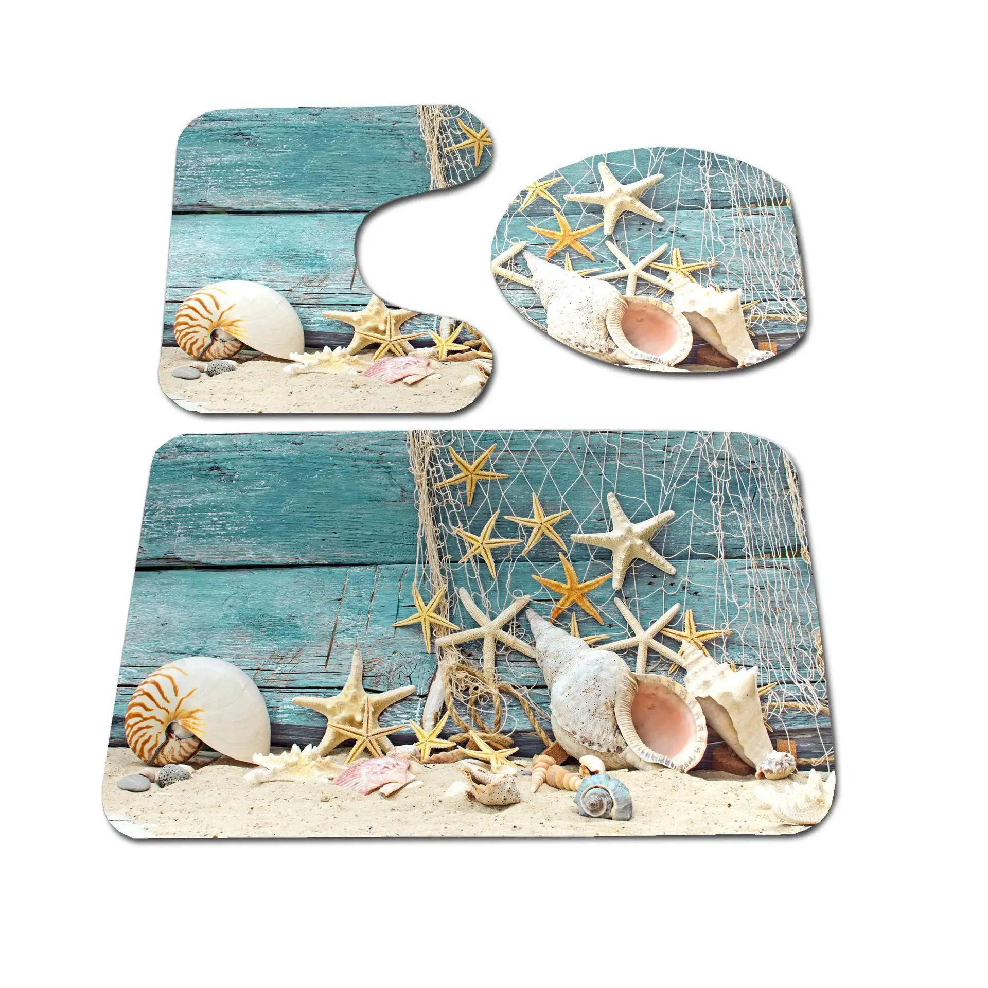 

3 шт., набор ковриков U-образной формы для ванной и душа