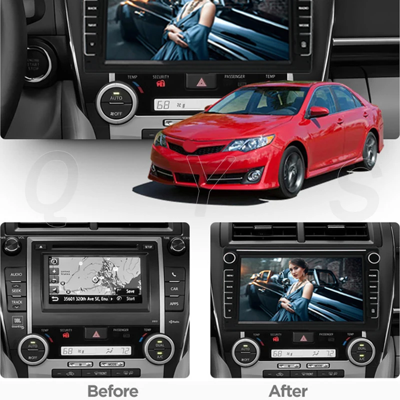 Автомагнитола 2 ГБ + 32 Android 10 1 мультимедийный видеоплеер для Toyota Camry 2012 2013 2014 США