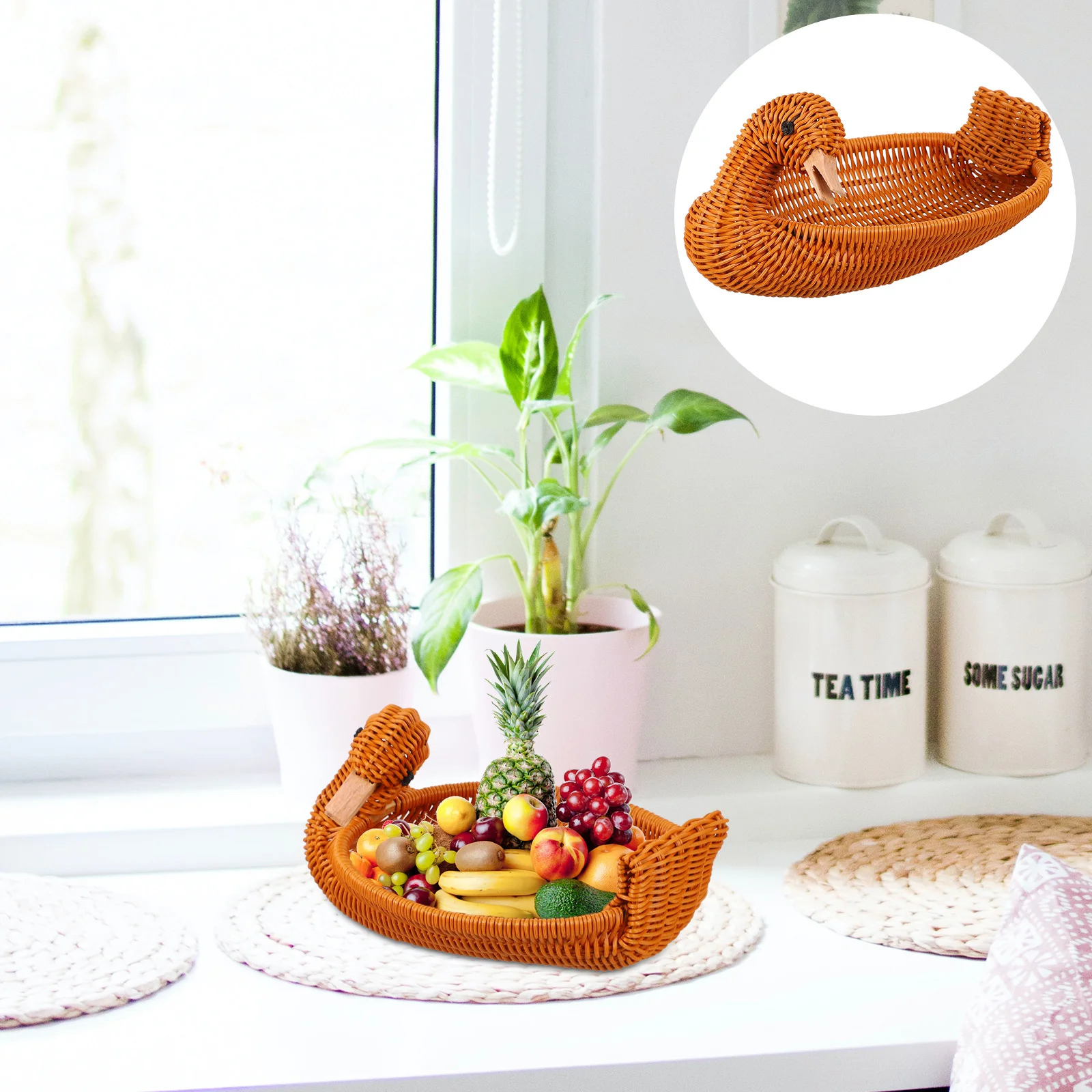 

Basket Baskets Bread Woven Fruit Wickersmallstorage Serving Kitchengift Rattan Dogs Easter Multipurpose Home Holder Snack Bowl