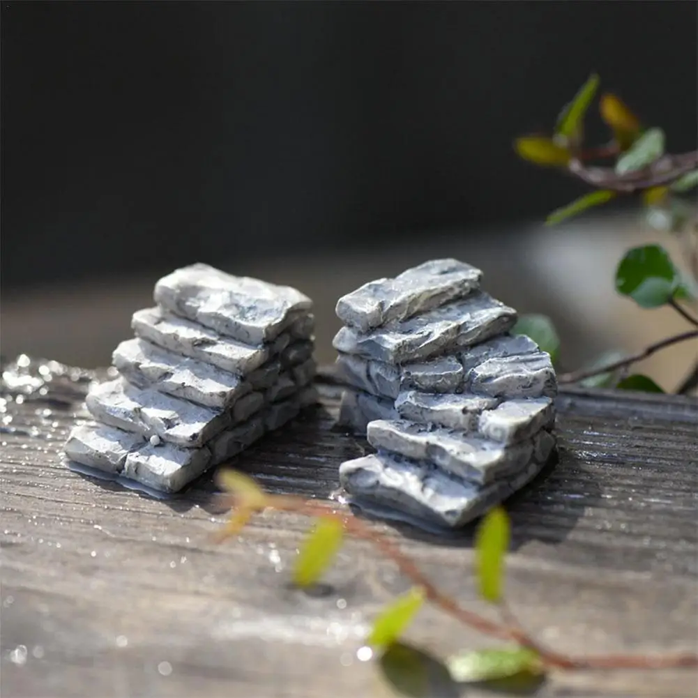 

Stone Stairs Figurine Micro Landscape Statue Home Decoration Resin Craft Miniature Fairy Garden Decor Accessories Modern Gift