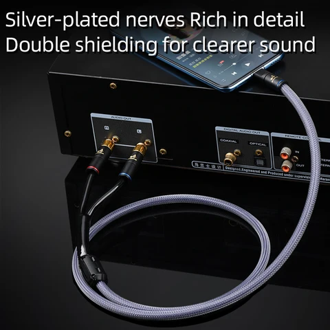 ATAUDIO HiFi USB Type-C к 2RCA Шнур для динамика телефона Hi-end 6N OFC Type-C к 2RCA штекерному разъему Y Разветвитель Профессиональный аудиокабель