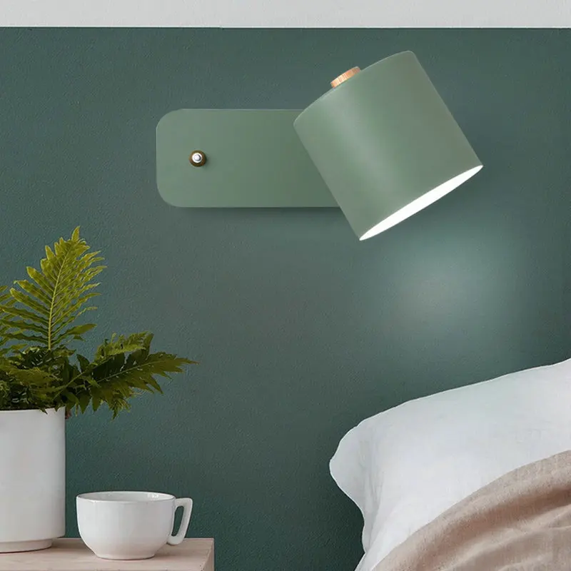 

7W LED Wall Lights Bedside Wall Lamp Wall Sconce Modern Wall Light For Bedroom 350degrees Steering Head AC85V-285V