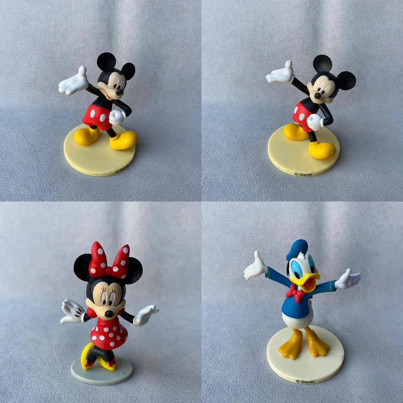 

Genuine Bulk Disney Anime Figure Mickey Minnie Donald Duck Model Action Figures Cartoon Doll Ornaments Kids Toys