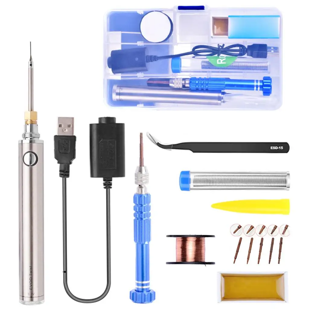 

Handheld 5V 8W Soldering Iron Kit Soldering Iron Tip Sleeve Copper Wire