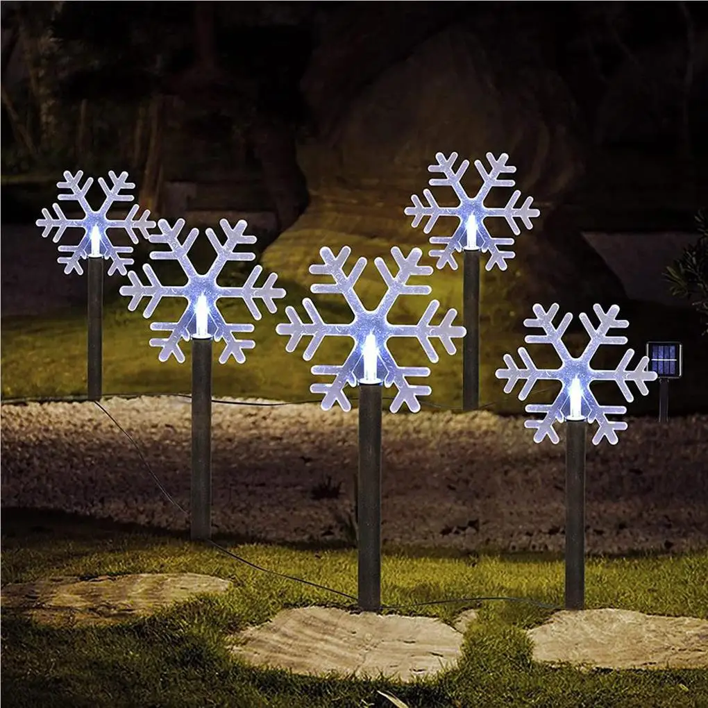 

Solar Snowflake Lawn Lights Household Scene Layout Pathway Stake Lamps