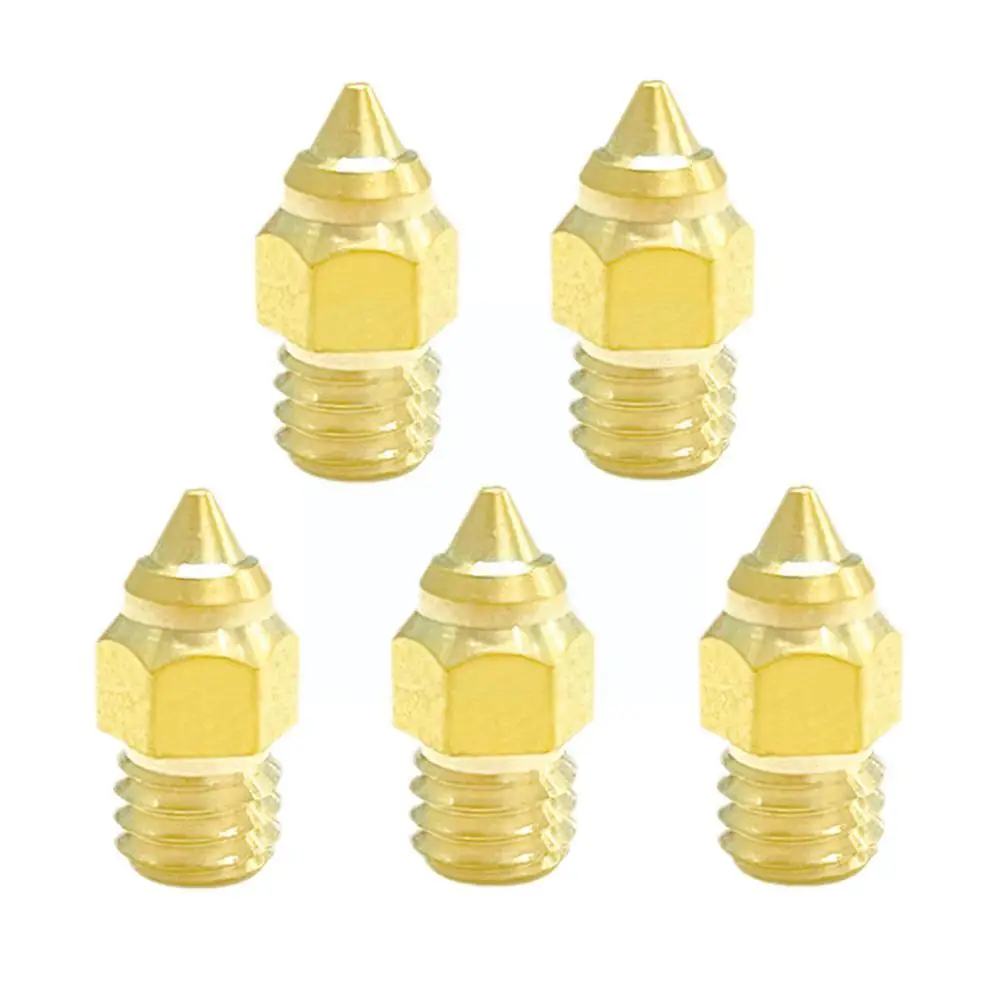 

5 шт., латунные сопла для экструдера 0,2 мм, 0,6 мм, 0,8 мм