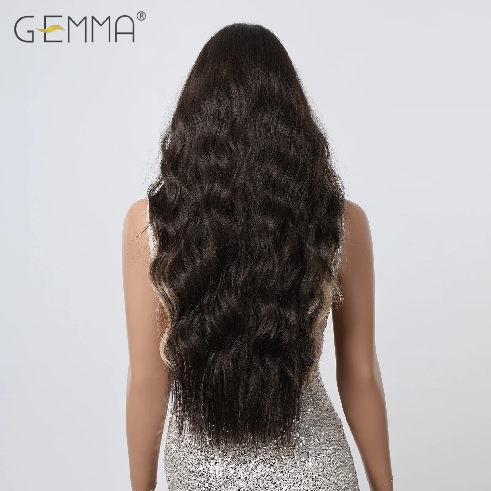 Синтетический парик для косплея GEMMA светлый цвет темно-коричневый длинный