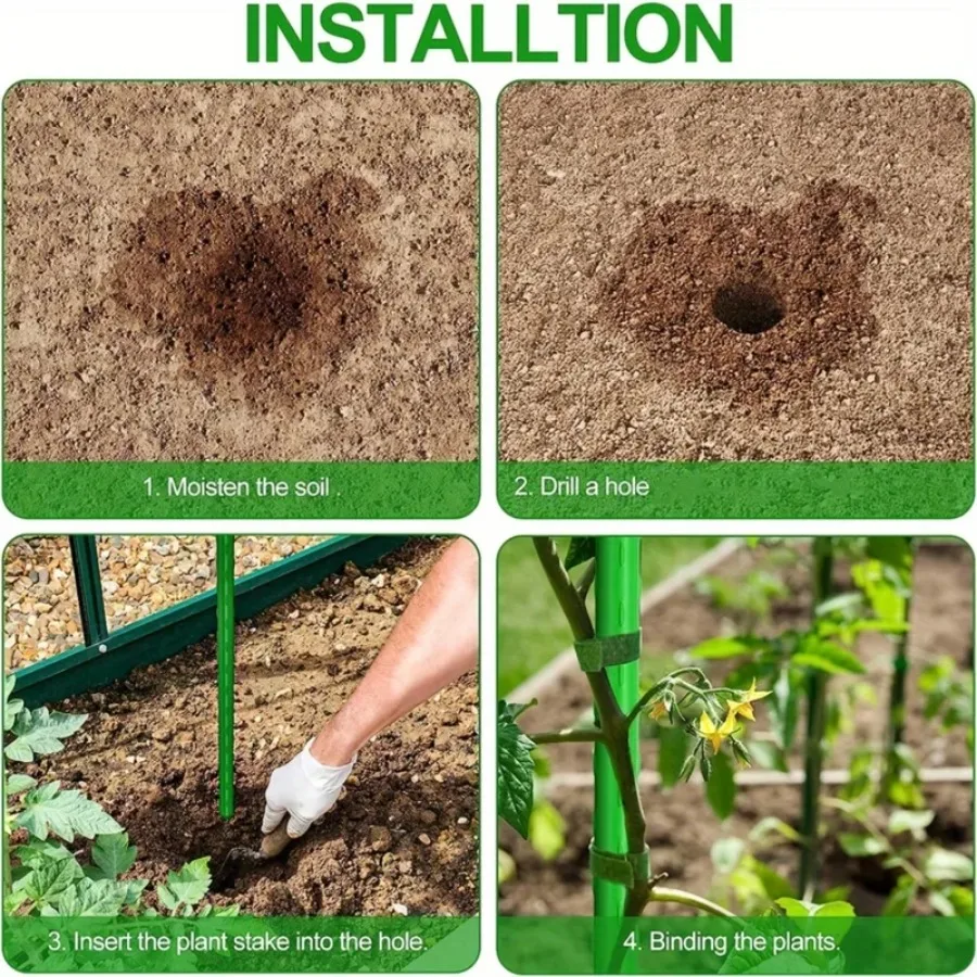 Садовые колья со стальным покрытием набор из 8 предметов для поддержки деревьев и