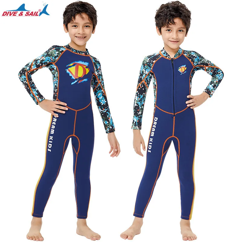 Гидрокостюм для дайвинга и детей теплый купальный костюм 2 5 мм мужской цельный с