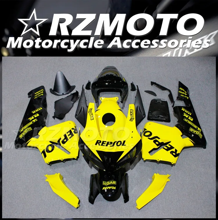 

New ABS Whole Motorcycle Fairings Kit Fit for HONDA CBR600RR F5 2005 2006 05 06 Bodywork set Repsol Yellow