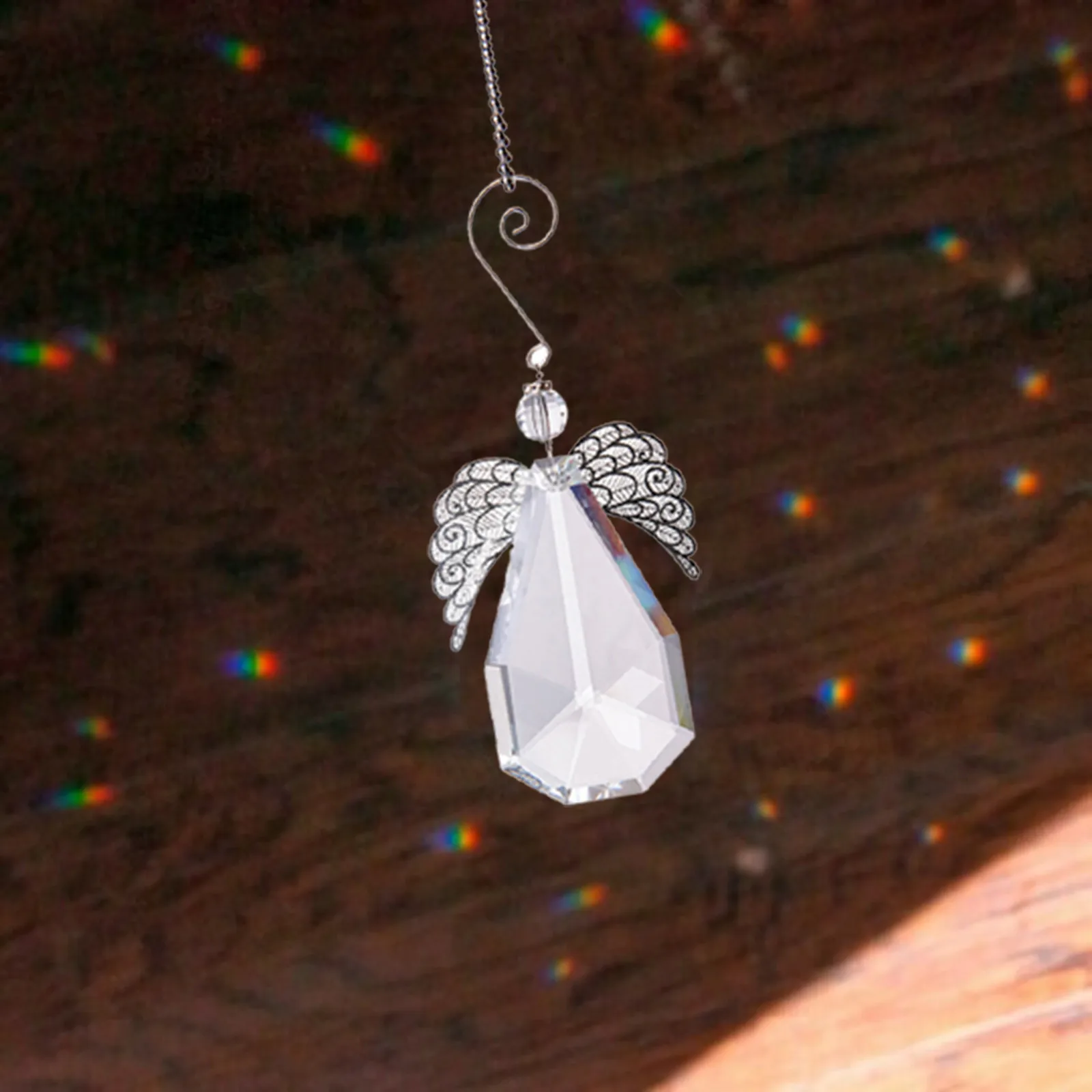 

Подвеска в виде ангела с кристаллами, Современная искусственная чакра, украшение и подвески в виде Ловца солнца