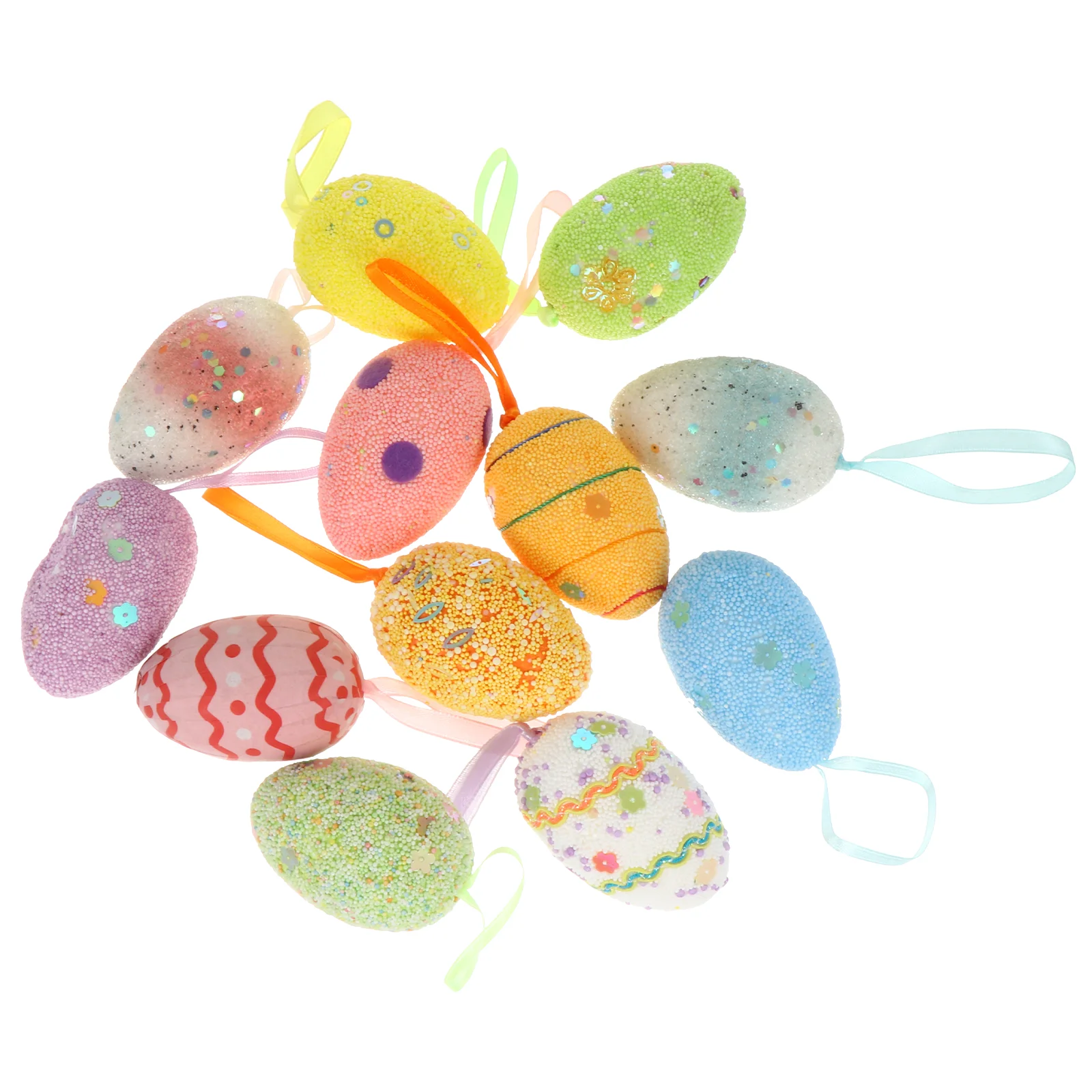 

12pcs Children Eggs Hanging Ornaments Egg Basket Filler Party Favor Eggs