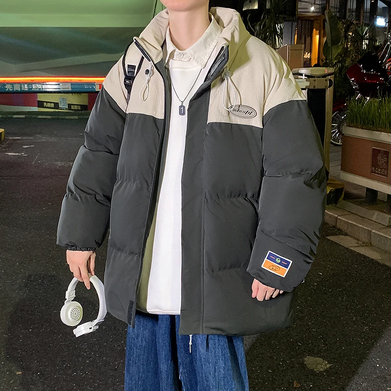 EOENKKY/Thickened Stand Collar Women Parkas Fashion Warm Winter New Coats Unisex Loose Casual Male Cotton Padded Jackets