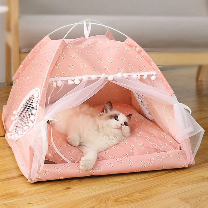 

Сетчатая кровать для кошек, уличная дорожная кровать для маленьких и средних щенков, Лежанка для путешествий, домик для домашних питомцев