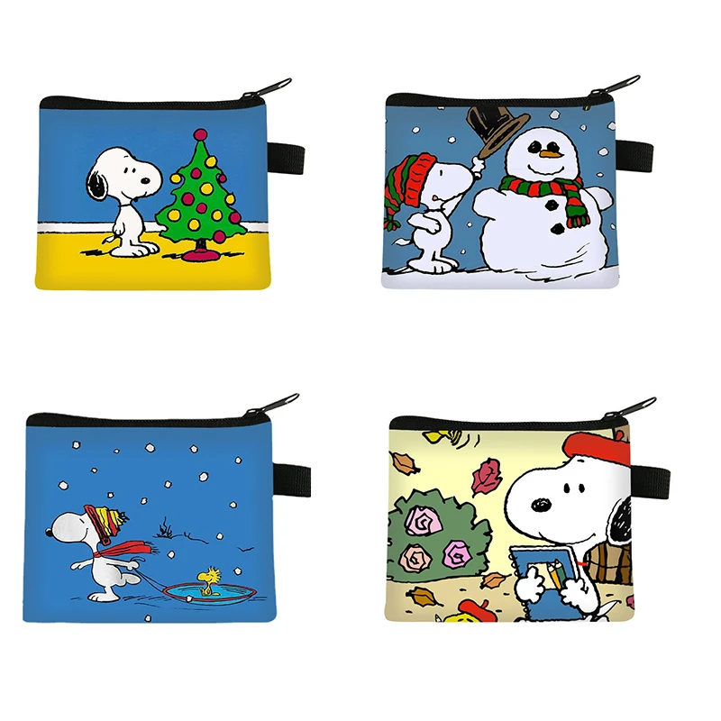 

Snoopys Coin Purse Cute Anime Charlie Browns Data Cable Headphone Storage Bag Spikes Kawaii Cartoon Sweet Birthday Gift