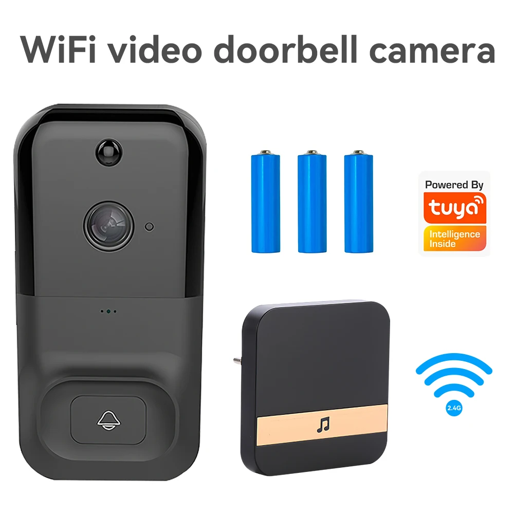 Tuya Smart Home WIFI Video Doorbell Wireless 1080P HD Intercom Door Bell Camera IR Night Vision for House Security Protection