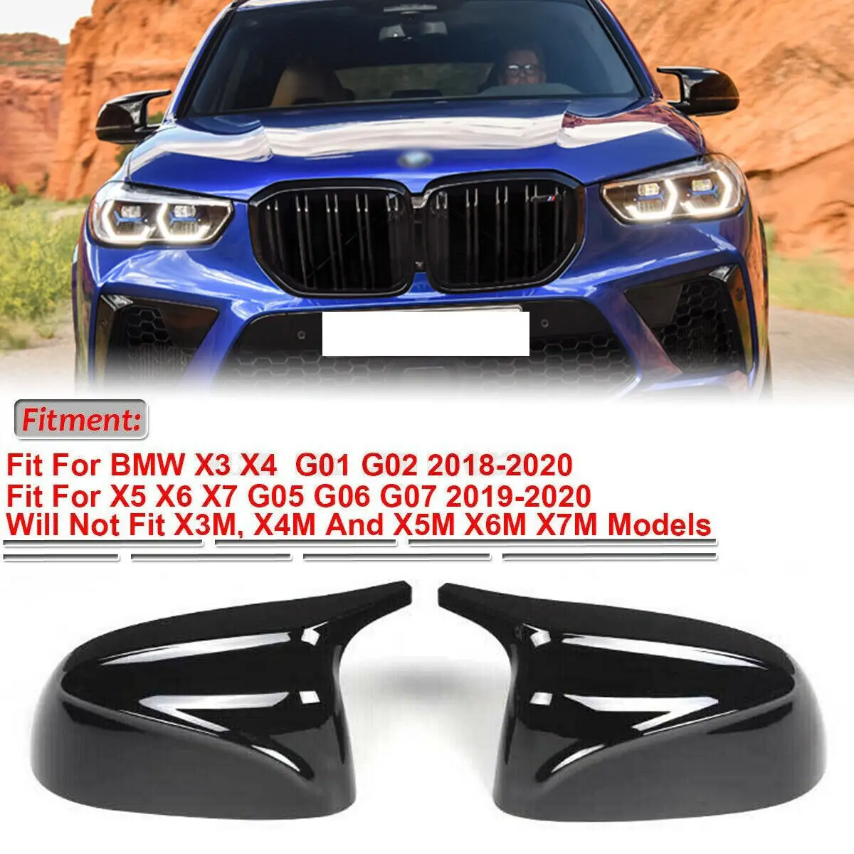 

2 шт./комплект, задние крышки для зеркала BMW серии x3 x4 x5 G01 G02 G05