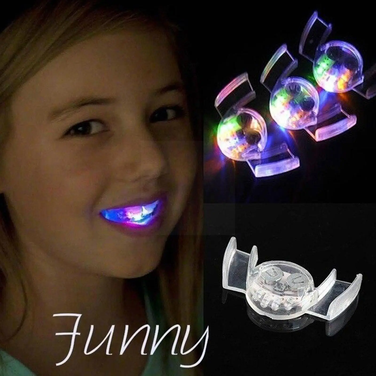 

Halloween Flash Mouth Braces Led Glowing Teeth Adult Halloween Piece Kids Brace Gifts Party Guard Supplies Toys Carnival Fu E4f5