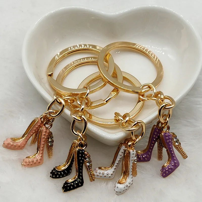 

New Fashion Trend: Red and Blue High-heeled Shoes, Key Chain, Bag, Pendant, Women's Jewelry Gift Pendant