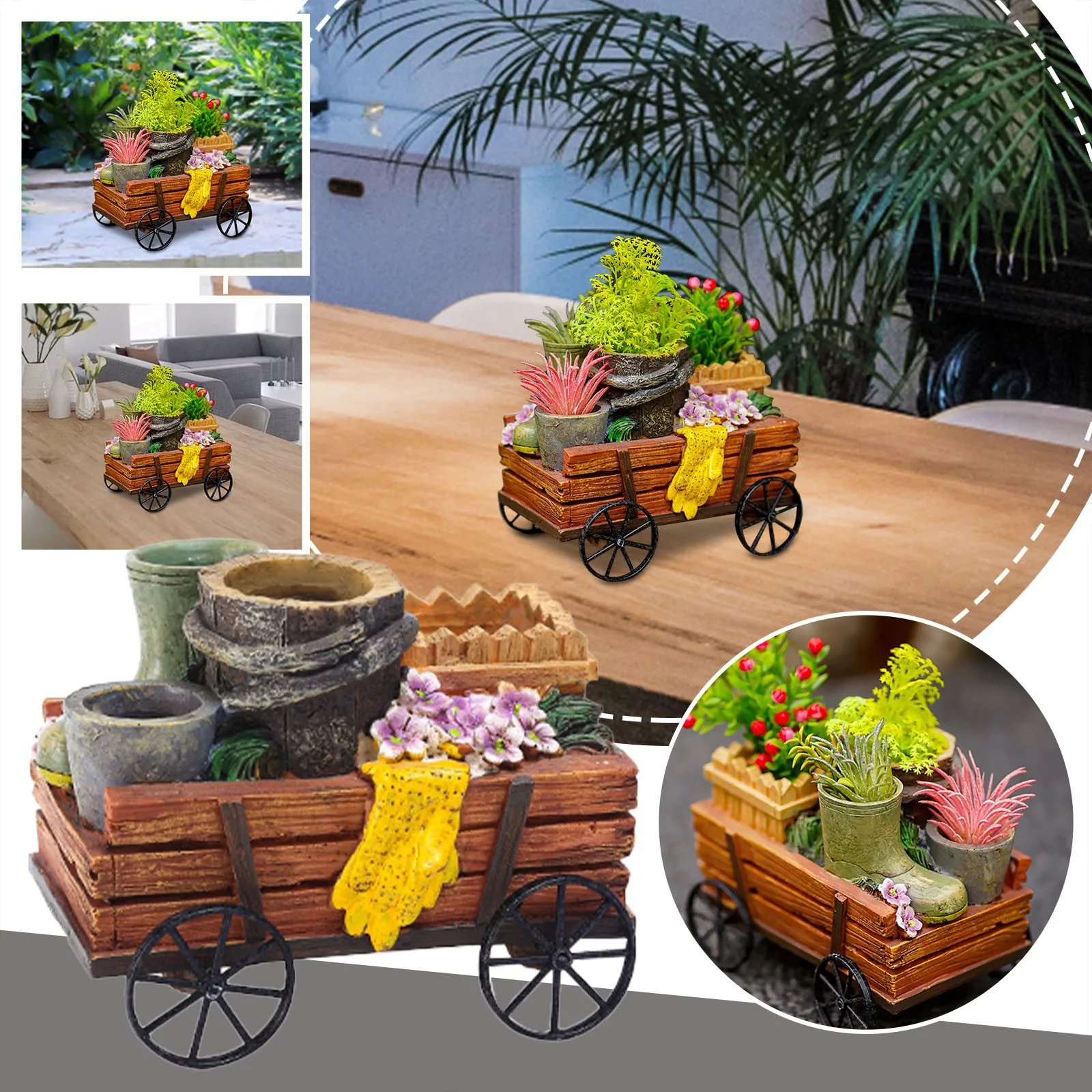 

Цветочный горшок Pull Cart, Креативные украшения для дома, ресторана, стола, офиса