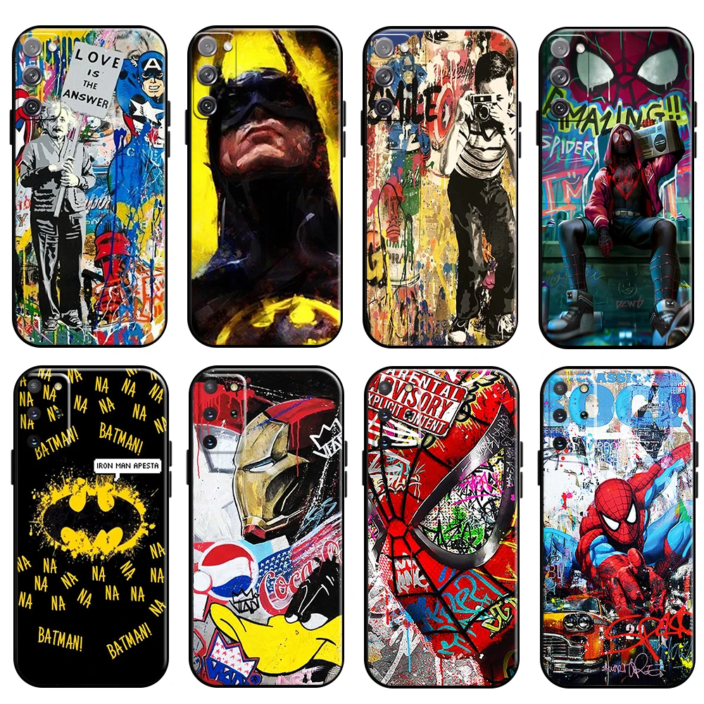 

Marvel Street Graffiti Phone Case For Samsung Galaxy S22 S21 S20 Ultra FE 5G S10 10E S9 Plus Lite Silicone Cover Carcasa Soft