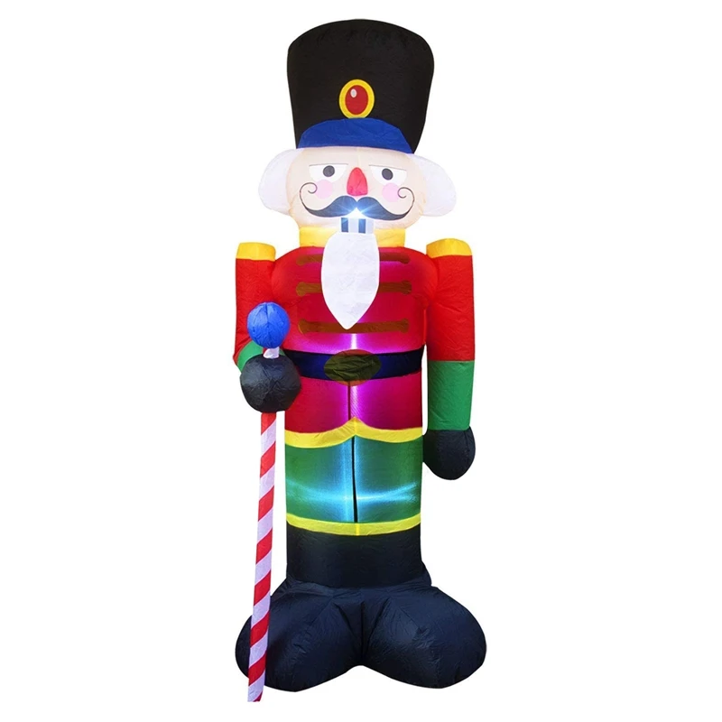 

Christmas Inflatable Nutcracker Soldier Christmas Inflatable Decoration For Lawn Yard Porch Xmas Party Outside EU Plug