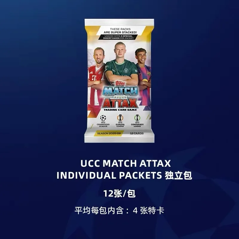 Фото Коллекционные футбольные карточки Topps Match Attax UCC серии UEFA Champions League 2025-26: Мега-многопакет, коллекция звездных карт, подарки для фанатов №4