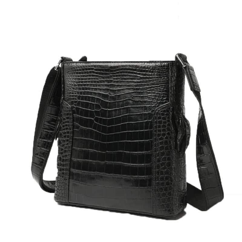 Men's Genuine Leather Single Shoulder Bags High Quality Business Zipper Messenger Crossbody Handbag Luxury Fashion Briefcase