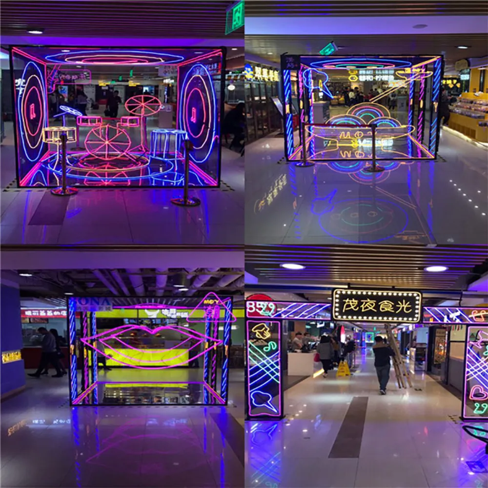 Круглая гибкая светодиодная лента уличная Водонепроницаемая декоративная