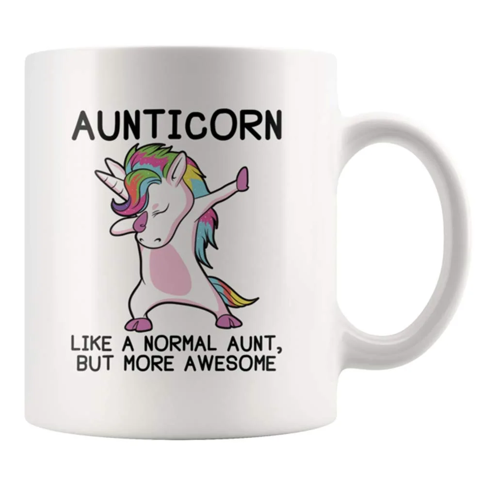 Кружка Aunticorn с единорогом, как обычная тетя, но удивительные кофейные кружки, рождественский подарок для девушки, чашка для чая и молока, кружки