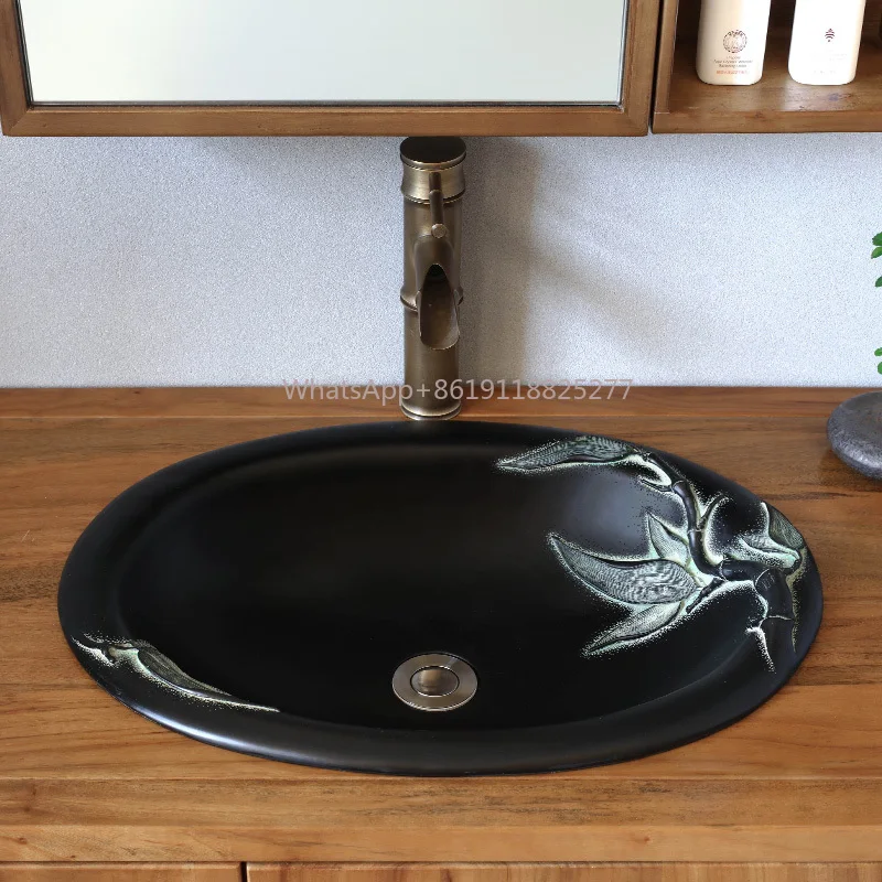 Выдвижная раковина для домашнего искусства креативная овальная Декоративная