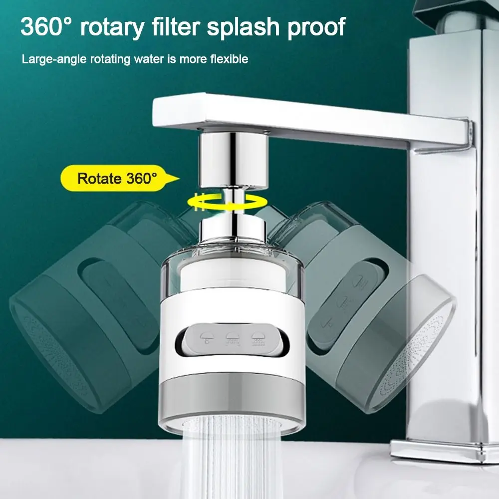

360° Rotate Kitchen Faucet Nozzle Chlorine Removal Faucets Purification Water Purifier Flexible Taps Filter Adapter