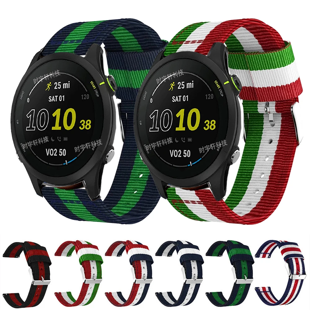 

Ремешок сменный нейлоновый для смарт-часов Garmin Forerunner 255 245/Vivoactive 4 3/шнур 2 Plus/шнур SQ 2