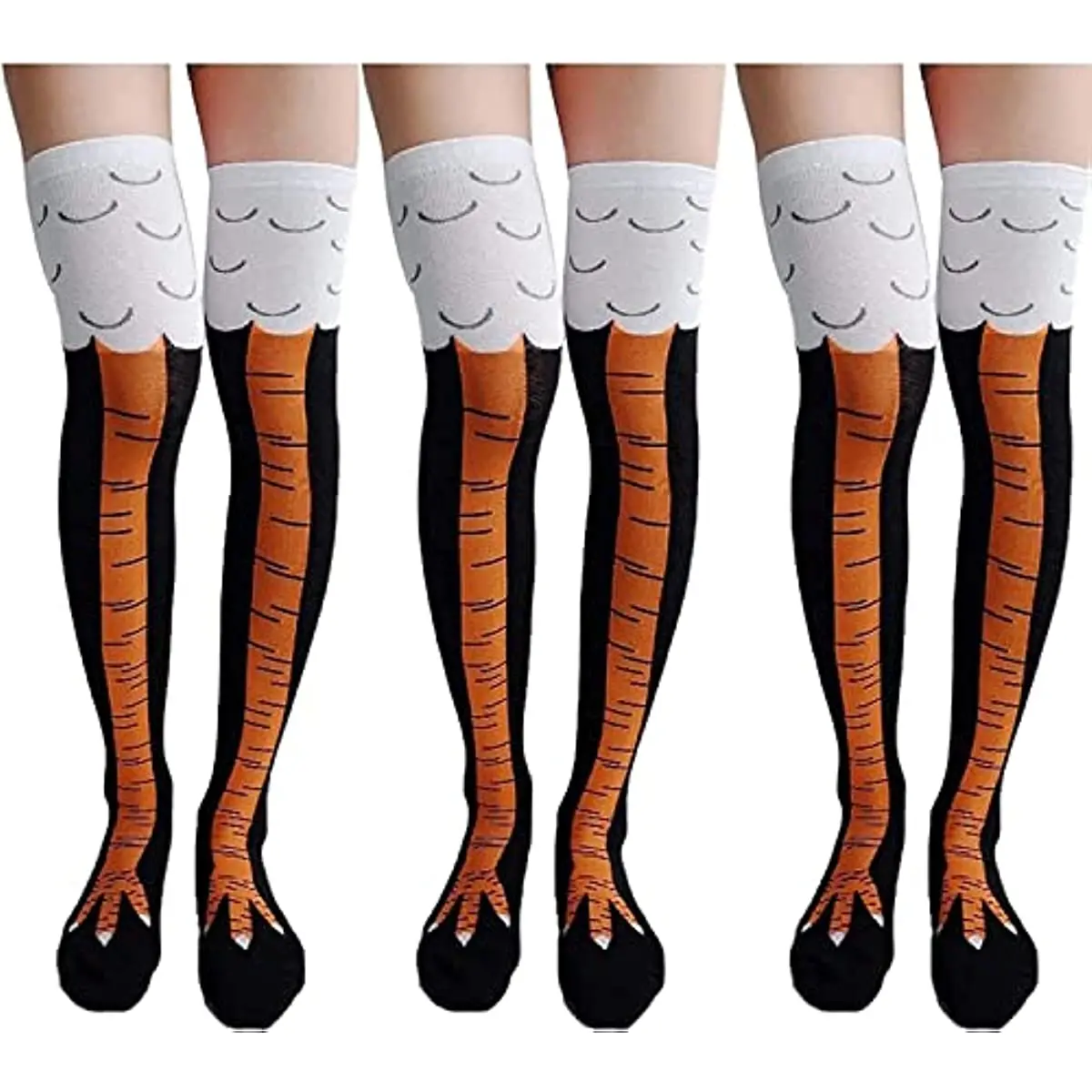 

Агрокультура 3 пары носков курицы носки для женщин сумасшедшая курица ножки носков Новинка Смешные индейки выше колена носки подарки