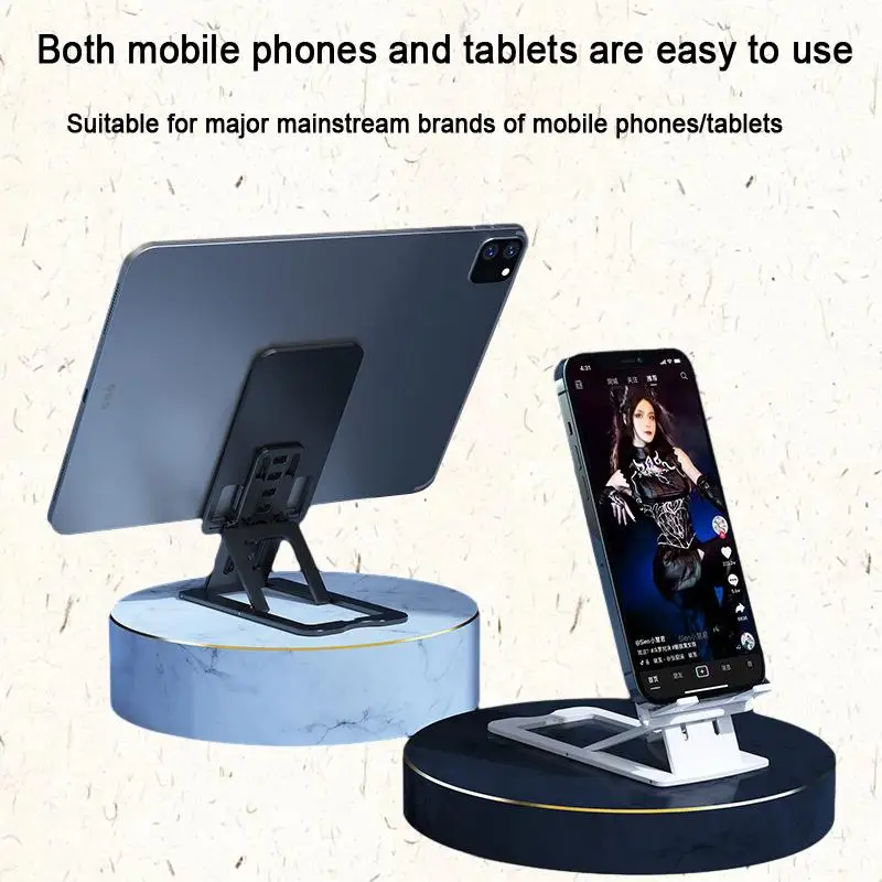 

Metal Thin Folding Mobile Phone Stand: The Ultimate Ultra-thin Desktop Multifunctional Stand for Liftable Lazy Live