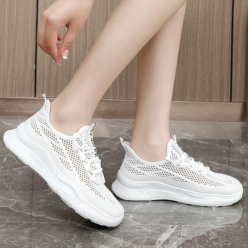 Hot Sale 2023 New Summer Mesh Sports Shoes For Women Fashion Light Causal Breathable Sneakers Female Designer Zapatos De Mujer