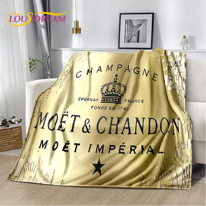 

Champagne M-Moet & Chandon Soft Plush Blanket,Flannel Blanket Throw Blanket for Living Room Bedroom Bed Sofa Picnic Cover Office