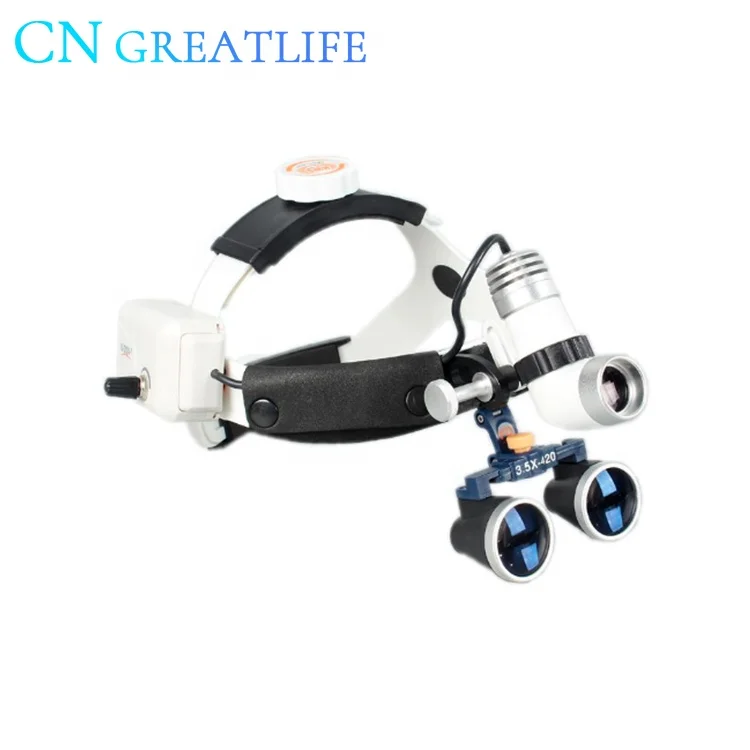 

2.5x 3.5x Dental Magnifier Led Light Headlamp Medical Headlamp Surgical Headlight 2.5 3.5x Surgical Dental Loupes with Led Light