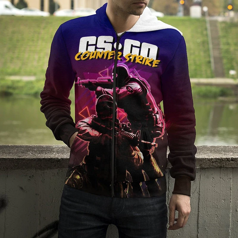 

Толстовка с капюшоном на молнии для мужчин и женщин, с 3D принтом