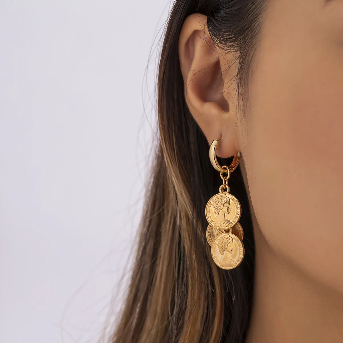 

1 SET Punk Statement Gold Portrait Clip On Earrings Sets Ear Cuff for Women Ear Wrap Earcuff Cartilage Earring Gothic Jewelry