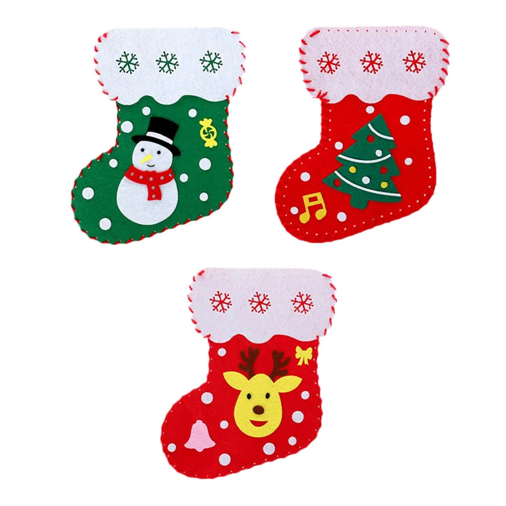 

Christmas Kit Felt Stocking Diystockings Hanging Ornament Kits Craft Materials Toys Woven Educational Non Crafts Tree