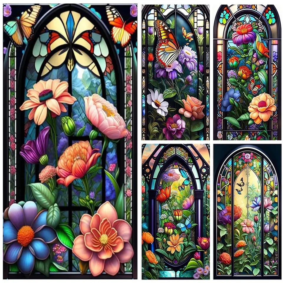 

Набор для алмазной вышивки «Цветы и бабочки»