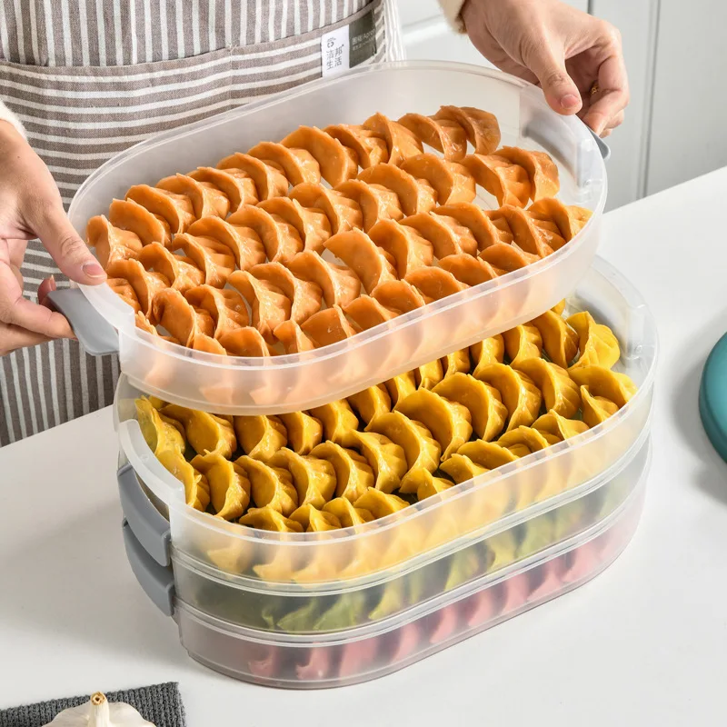 

Household Multi-Layer Food Grade Quick Freezing Box Wonton Dumpling Storage Box