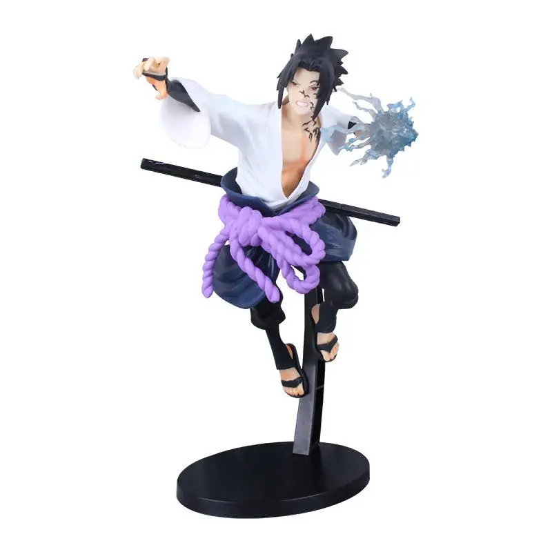 

26cm Anime Figurine Shippuuden Chidori Sasuke Decoration Model Collectible Model Toy Movie TV Model Action Figure PVC