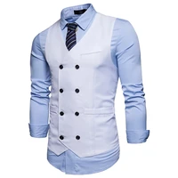 2022 new fashion korean slim fit mens double breasted gentleman formal casual vest vest vest jacket