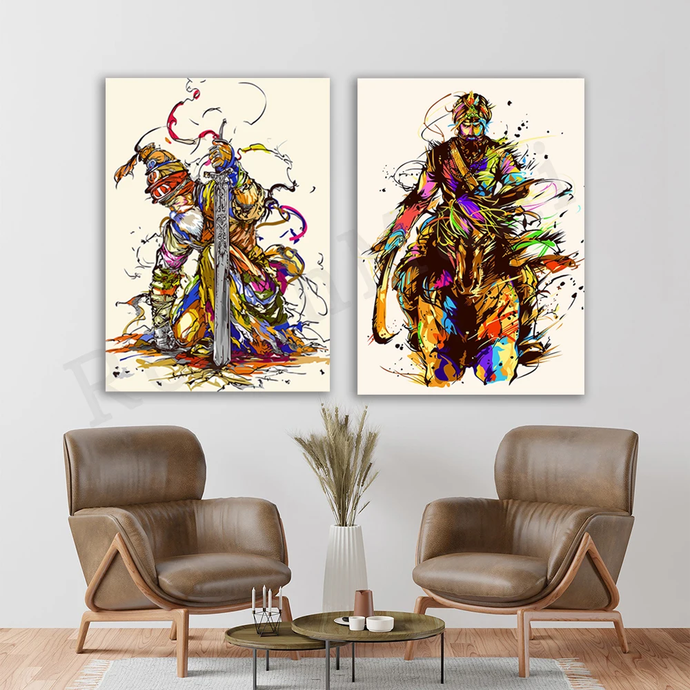 

Sikh Art - Battle of Nirmohgarh - Guru Gobind Singh Ji, Poster Decoration