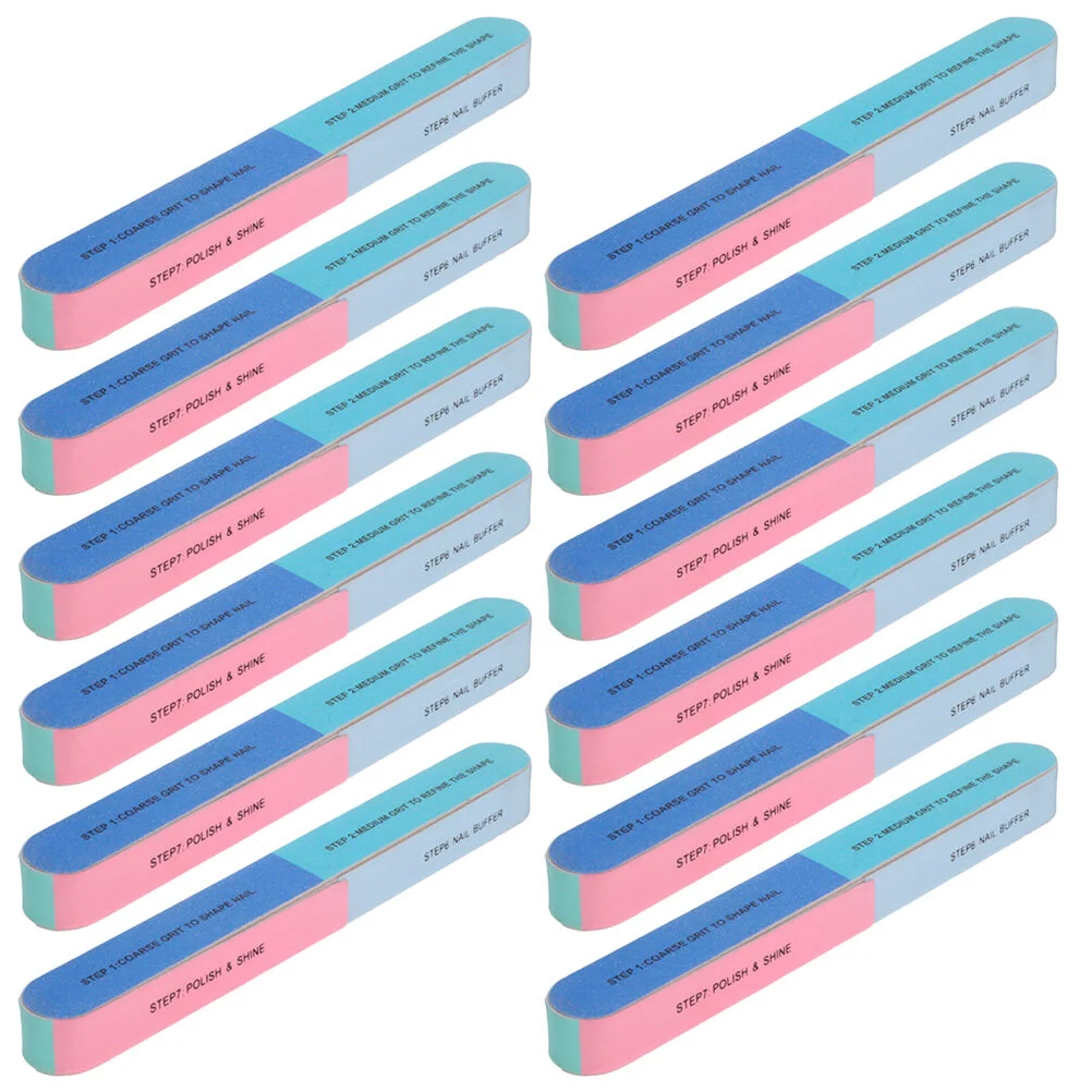 

12pcs Professional Nail Files 6 Sided Nail Buffering Files Sanding Blocks for Nail Tools Pedicure Manicure Supplies
