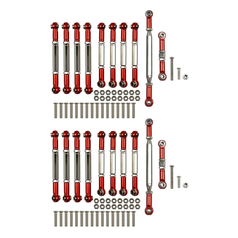 

2 set for MN D90 D91 D96 D99S MN99S MN90 1/12 RC Car Upgrade Accessories Metal Pull Rod Steering Link Rod Set Parts,RD