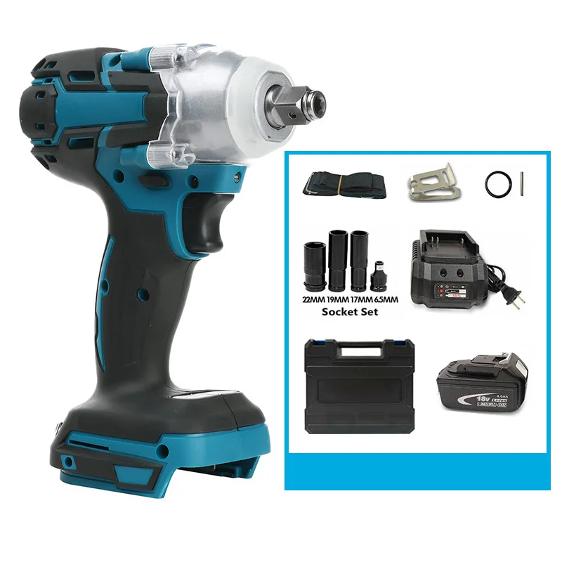 

Magnitt 520NM Brushless Cordless Electric Impact Wrench 1/2 inch Power Tools Li Battery Compatible Makita 18V Battery Wrench