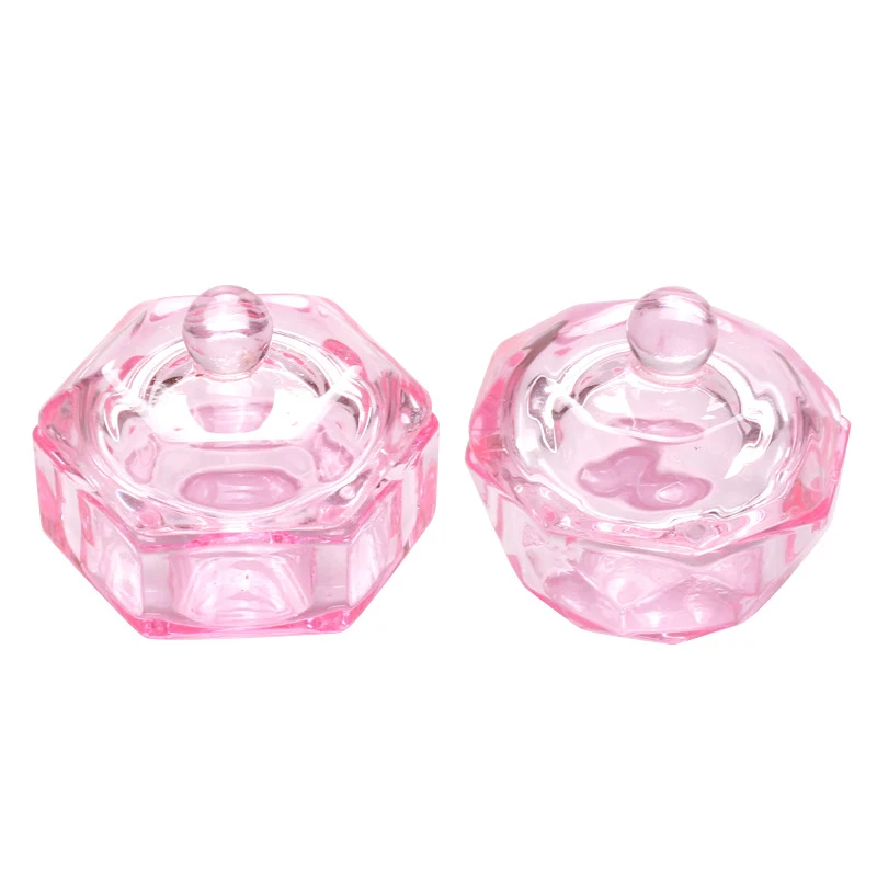 1 шт. чашка для ногтей радужная хрустальная стеклянная акриловая чаша жидкости